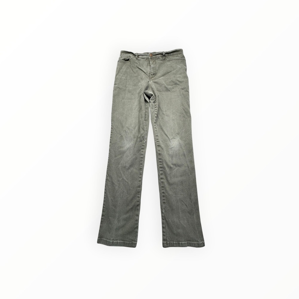 Gloria Vanderbilt Jeans Womens 10‎ Green Amanda Straight Leg High Rise Stretch